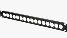 My Custom Shop 16X 16-Port Unloaded D-Series XLR Rack Panel - 1RU NEW