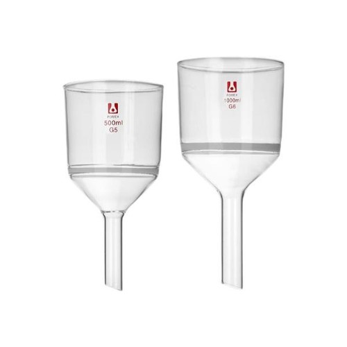 Borosilicate Sand Core Filter Funnel 35ml-2000ml Glassware G1-G6 Sand Cores gb - Afbeelding 4 van 9