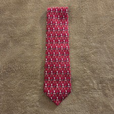 NWT Vintage Holiday Traditions by MMG 100% Silk Tie Golfing Santa 1990s USA Made