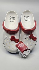 Crocs Hello Kitty Classic Clog White Blue Mens Size 10 Womens Size 12 Sanrio New