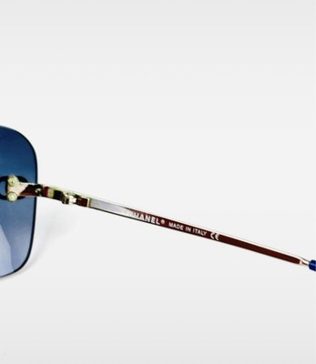 Vintage Chanel Rimless Sunglasses 4017 c 124/79 Blue  display picture 2