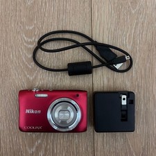 Camera Nikon Red Coolpix S 2900 - 20.1MP 5X  Zoom TESTED