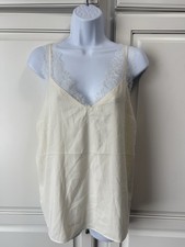 Express Tank/cami NWT Ivory Women M Retail 44 Lace Accents Beautiful   