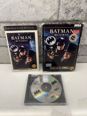 Batman Returns (Sega CD, 1993) Disc, Manual In Box Tested