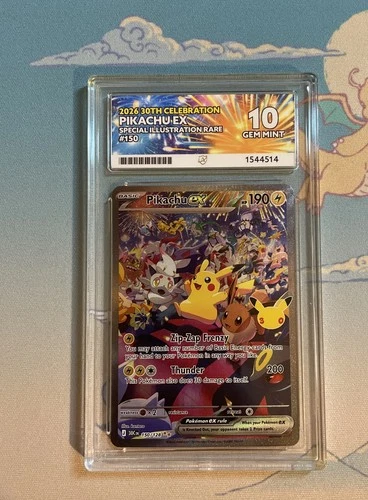 Pikachu ex 150/128 - 2026 30th Celebration SIR - GEM MINT ACE 10