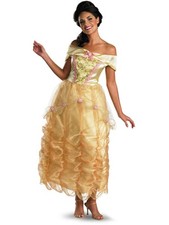 Womens Deluxe Beauty And The Beast Disney Princess Belle Costume