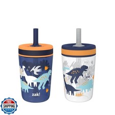Zak Designs Kelso Toddler Cups For Travel or At Home, 15oz 2-Pack Durable Pla