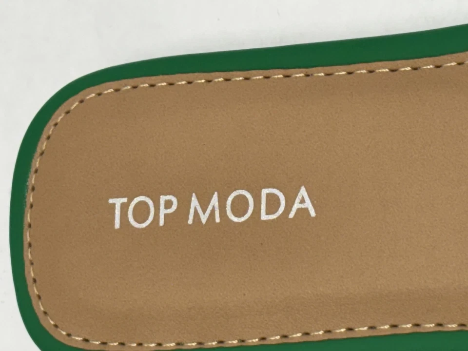 Top Moda Zapatos Mujer Talla 11 Verde Floral Slide Sandalias Sin Cordones Verano Informales Foto 2 de 4