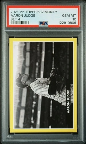 2021-22 TOPPS 582 MONTGOMERY CLUB SET 4 AARON JUDGE PSA 10