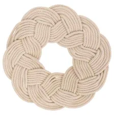 Sailor Knot Rope Trivet 12" Beach Coastal Nautical Kitchen