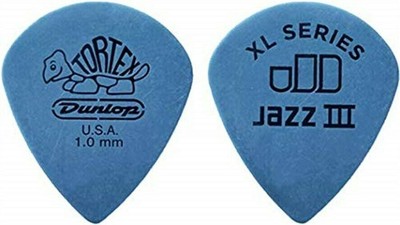Dunlop Tortex Blue Jazz III Xl Player's 12-Pack, 1.00mm