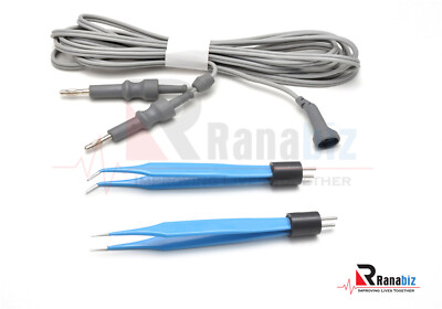 American Bipolar Jeweller#4 Str.+Angle Forceps,Reusable-11.7cm &3m Cord: Options