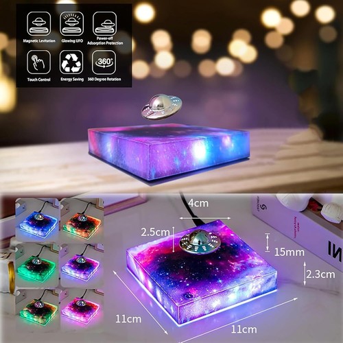 Magnetic Levitating UFO Lamps LED Lights 6 Colors Rotating Floating Decoration - Picture 8 of 14