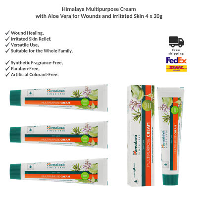 Himalaya Multipurpose Cream with Aloe Vera - Soothes Wounds & Irritated Skin x4