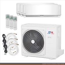 Cooper & Hunter Mini Split Ac Heat Pump Ductless 3 Zone 12000 18000 18000 Btu