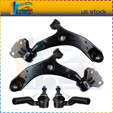 Set Of 4 For 2010-2013 Mazda 3 Front Control Arm And Ball Joint Tie Rod End