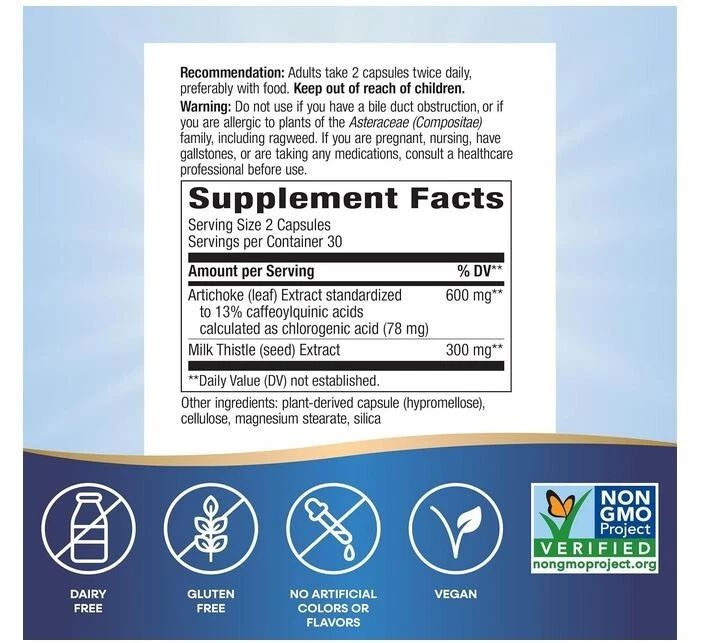 Nature'S Way Artichoke Premium Extract, Supports Digestion*, Non-Gmo Project Ver - Imagem 4 de 4
