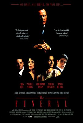 THE FUNERAL Movie POSTER 27x40 Christopher Walken Benicio Del Toro Vincent Gallo