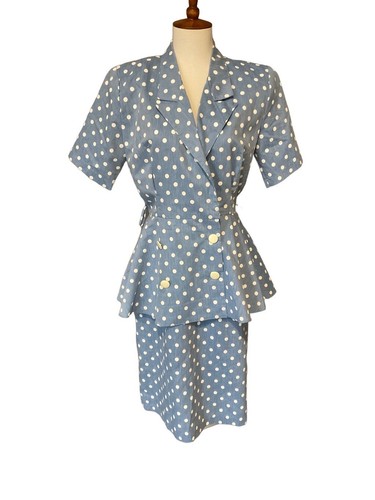 Just Ducky Polkadot peplum dress