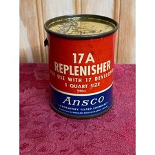 Vtg NOS Ansco Camera Photo 17A Replenisher For Use w/17 Developer Sealed Can