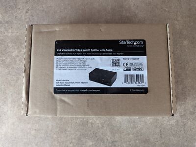 STARTECH.COM 2X2 VGA MATRIX VIDEO SWITCH SPLITTER WITH AUDIO ST222MX4 ULE3-4