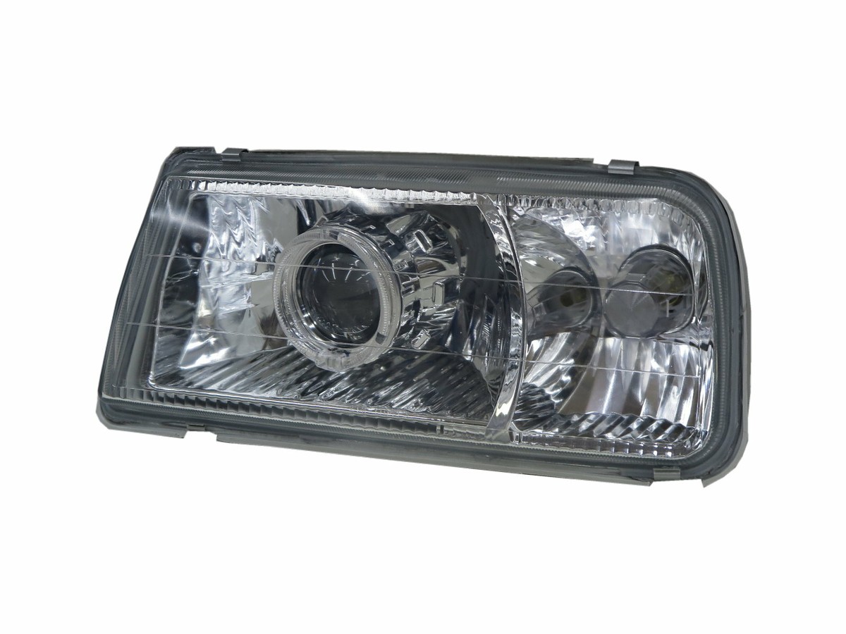 エテコマーシャルヘッドライト Sidekick ET/TA MK1 88-98 Guide LED Halo Headlight Chrome V1