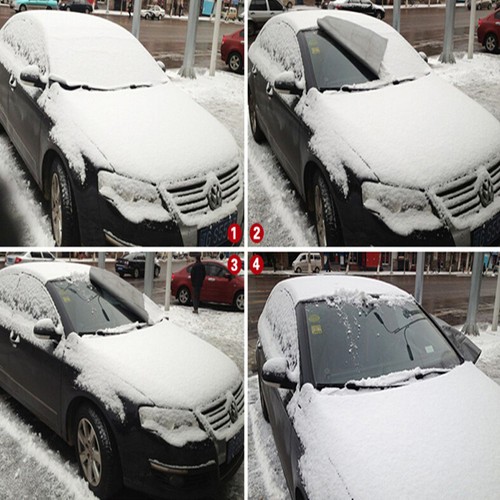 Car Black Snow Protect Cover Magnet Windshield Ice Sun Frost Protector Tarp Flap - Picture 8 of 8