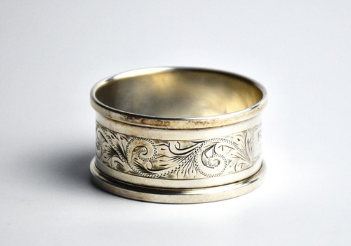 Sterling Silver Napkin Ring Birmingham 1971 by Henry Griffiths & Sons