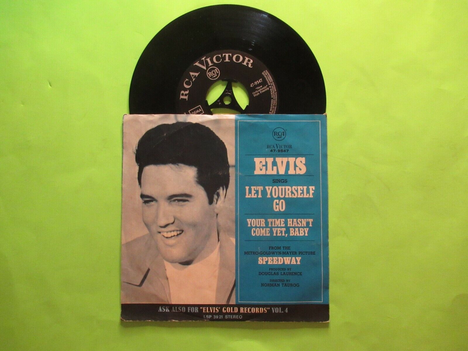 ELVIS PRESLEY LET YOURSELF GO / YOUR TIME HASNT 45 7 GERMANY PIC SLEEVE  PICTURE