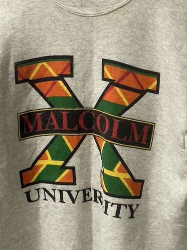 Rare Vintage Malcom X University Crewneck Sweatshirt Size XL - Picture 2 of 7
