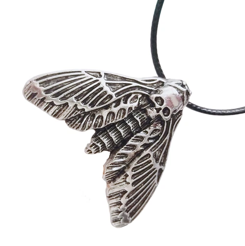 Collar Colgante Deaths Head Hawkmoth Colgante Polilla Diablo Metal Joyería Gótica - Imagen 2 de 10