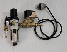 SMC NAV3000 Pneumatic Solenoid Valve w/ Parker Shut Off Valve UNTESTED