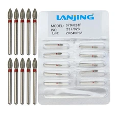 Dental Diamond Burs Multi-Use Egg Football FG 379/023F Fine Grit Friction Grip