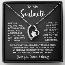 To My Soulmate Necklace, Birthday Gifts For Her, Christmas Gift For Soulmate