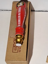 Brooklyn Brewery Defender IPA 8.5" Red Ceramic Beer Tap Handle 8"