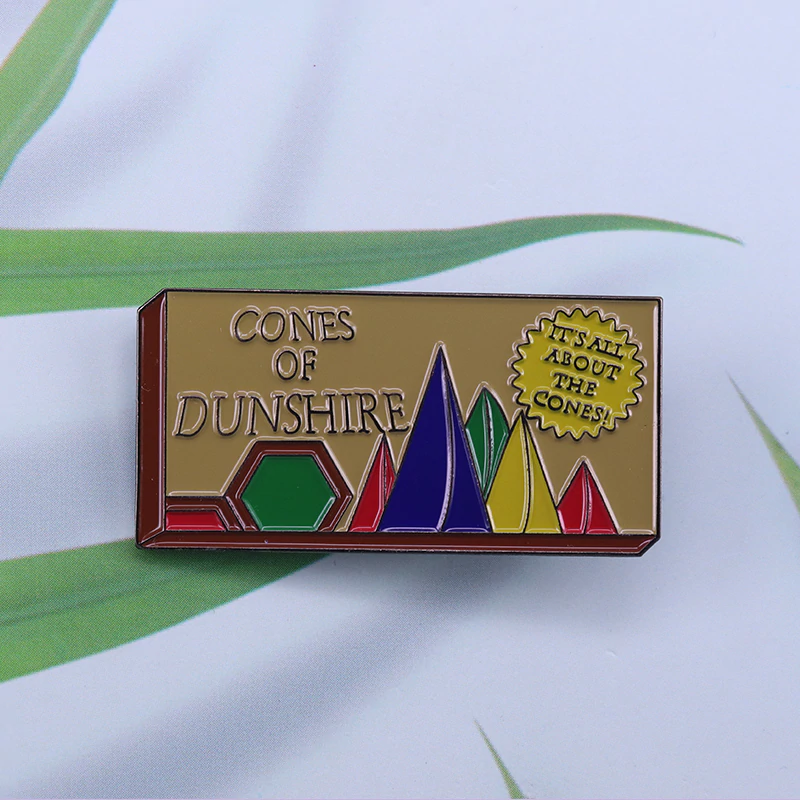 Cones of Dunshire Parks and & Rec Recreation 1.75" Lapel Enamel Pin US