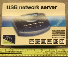 2 PORT USB 2.0 Print LAN Server Networking USB Printer Ethernet Adapter