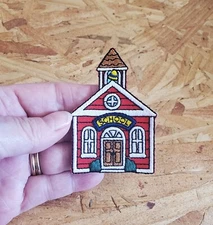 School - School House - Teacher - Embroidered Iron On Applique Patch 
