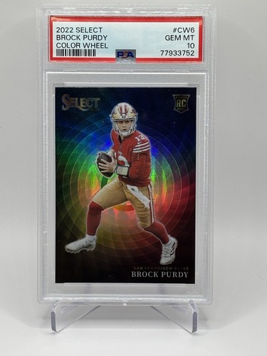 2022 Panini Select Football Brock Purdy Color Wheel Rookie Card PSA 10