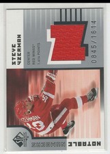 2001-02 SP AUTHENTIC NOTABLE NUMBERS STEVE YZERMAN JERSEY 1 COLOR 0845/1614