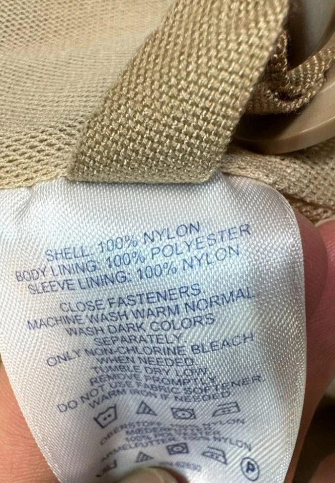 Chaqueta ligera Lands End para mujer con capucha al aire libre talla L 14-16 tostada Foto 4 de 4