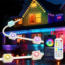 Outdoor Light with Remote Control, RGB+AI Outdoor Light, Waterproof House Light 