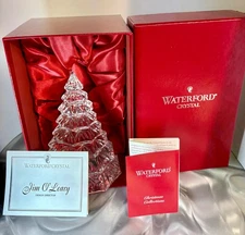 2008 Clear Waterford crystal Christmas tree signed by Jim O'Leary