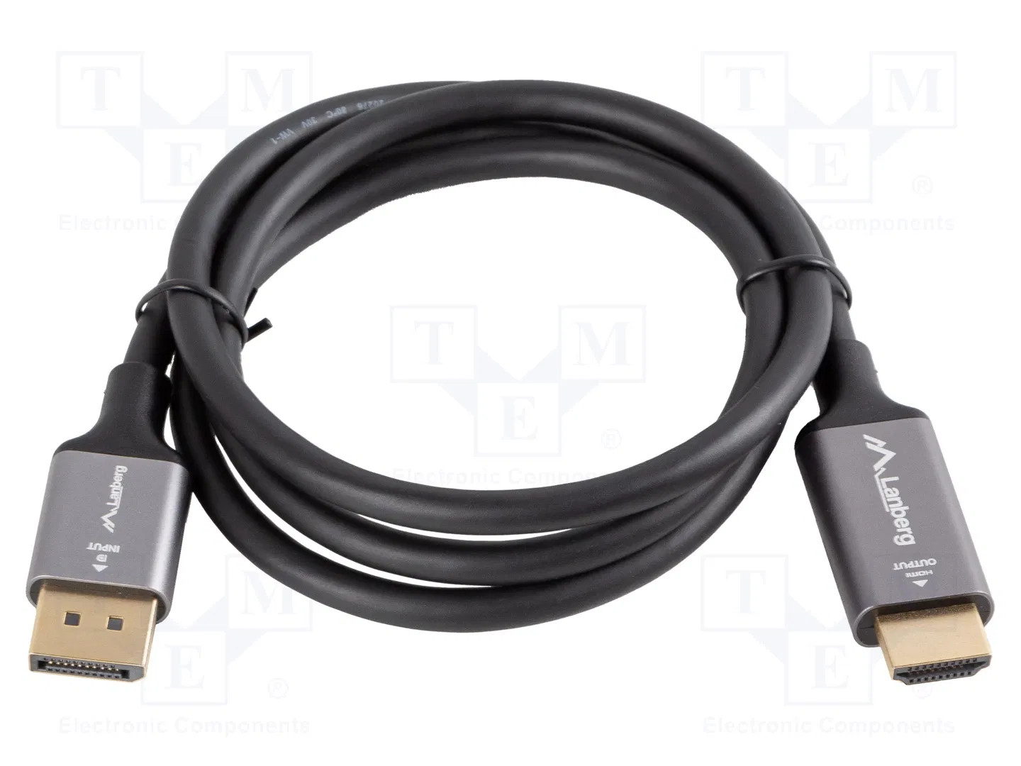 Lanberg Nero/Argento Cavo Adattatore Displayport A Hdmi 1 M - Immagine 3