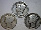 1919 , 1919d & 1923 Mercury Dime Coins Nice 90% SILVER 3 Coin LOT    NR — photo 1