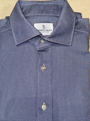 EMMANUEL BERG MENS 4-WAY STRETCH DRESS SHIRT SIZE 15-35 $225