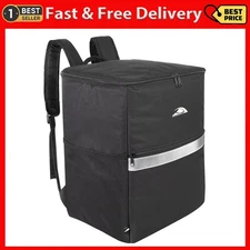 Insulated Food Delivery Backpack with Drink Cup Holders Pocket Reflectors for...