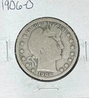 1906-O BARBER SILVER HALF DOLLAR  ~ NICE COIN ~ 90% SILVER