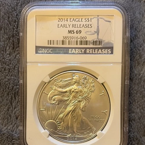 U.S. Mint American Eagle 2014 1 oz Silver NGC MS 69 Early Releases