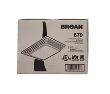 BROAN 70 CFM Ceiling Bathroom Exhaust Fan with Light in White - 679
